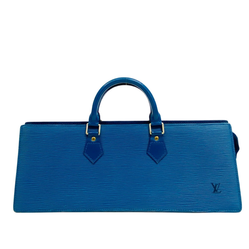 LOUIS VUITTON Sac Triangle Epi Handbag Blue